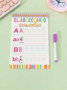 1/2 件数字/字母线圈书法练习册适合学生练习书法学习小礼物圣诞节返校字帖礼物 - 彩色 - 查看 7