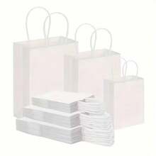 Multicolored Kraft Paper Shopping Bags, Assorted Party Wrapping Bags For Halloween, Christmas, Candy, Gifts, Snacks, Art Supplies, Sewing - Paper Material, No Components Included