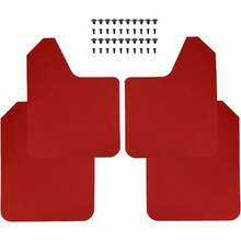 4pcs Set Universal Mud Flaps Car Pickup SUV Van Truck Mudflaps Splash Guards Mudguards Dirty Traps Flares - 4 件/組 紅色 + 15.1x11.5 英吋. - 查看 2