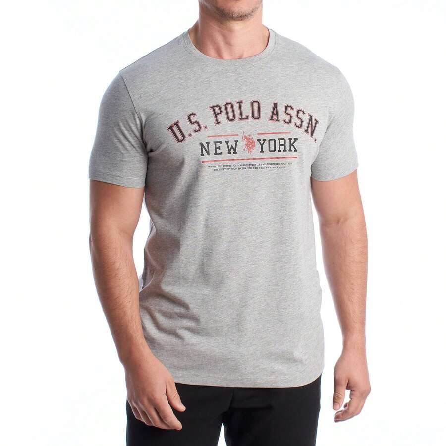 U.S. Polo Assn. Camisetas masculinas - Cinza - Ver 1