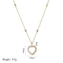 1件时尚新款圆形心形镶钻玻璃盒项链，可DIY天鹅、花朵、泰迪熊、小鸟、鲸鱼、花朵、蜘蛛等饰品，电镀18k金，展现女性魅力，防水防汗，适合情人节、节日、日常休闲佩戴。女士首饰。 - 彩色 - 查看 3