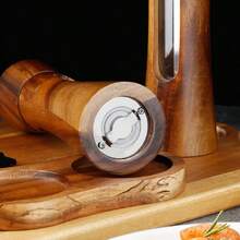 Acrylic Manual Grinder, Solid Wood Pepper Grinder Bottle, Kitchen And Home Camping Salt Spray Rose Salt Pepper Grinder Bottle, No Need For Electricity, Durable And Easy To Clean, Very Suitable For Household Use, Kitchen Essential | Transparent Design | Durable Kitchenware, Pepper Grinder