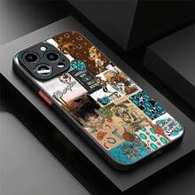 Phone Case With A Turquoise Western Design, Compatible With IPhone 16, 15, 14 Pro Max, 13, 12, 11, XR, And XS Plus. Made Of TPU Silicone, It Offers Protection Against Bumps And Drops, As Well As A Great Feel. It's The Perfect Gift For Family, Friends, And Loved Ones. - Black - View 1