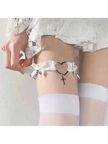 蝴蝶结、心形、铃铛、腿环、朋克风女装、蕾丝大腿饰品、颈带、项圈