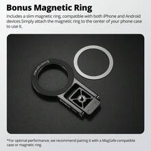 Godox AM01 Foldable Mobile Phone Selfie Double Magnetic Tripod Holder For IPhone Camera Video Photography Stand With Cold Shoe - Black - View 8