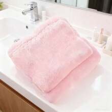 Bardzo duży rozmiar, 55 x 27 cali. 29 x 13 cali. Szybkoschnący zestaw ręczników kąpielowych z mikrofibry w kolorze koralowym, 2 sztuki, dekoracja łazienki. - Wielokolorowe - Zobacz 10