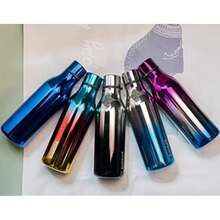 BJPKPK - Botellas de agua aisladas, botella de agua de metal de acero inoxidable de con correa, sin , termo a prueba de fugas, tazas, frascos, botella de agua reutilizable para la escuela,(18 onzas Azul (Blue Lagoon)) - Multicolor - Ver 5