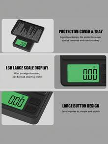 1pc Electronic Pocket Scale, 1000g Capacity/0.01g Precision, ABS Material, Can Weigh Jewelry, Coins, Powder, Multi-Unit Switchable, Battery Powered (Battery Not Included)