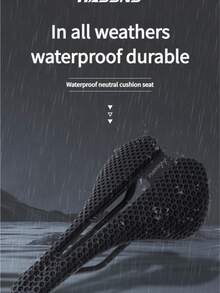 Sillín hueco y transpirable impreso en 3D HASSNS, asiento de carbono de nariz corta para bicicleta de carretera y bicicleta de montaña de competición - Negro - Ver 9