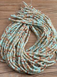 Natural Shoushan Stone Abacus Beads For Jewelry Making-About 165-170pcs 2*4mm Strand Spacer Beads Perfect For DIY Bracelets And Necklaces.DIY Mother'S Day Gifts. - Multicolor - View 5