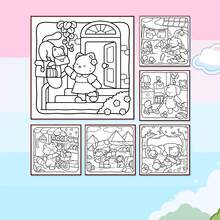 1 Pieza 21x21cm "Pequeños Amigos Vol.2" Libro para colorear lindo para adultos, papel grueso y opaco, líneas claras | Adorables compañeros animales y alegres escenas al aire libre, alivio del estrés, regalo ideal para amantes de los animales, adecuado para invierno. Útiles escolares y de papelería aplicables, adecuado como regalo para niñas, San Valentín, Año Nuevo - Pequeños amigos 2 - Ver 11