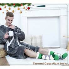 TendenciaBSTcentelha Calcetines para hombre con forro polar cálido, suela antideslizante, calcetines de Navidad para inviernoCalidad premium - Rombo a - Ver 6