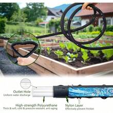 Flat Soaker Hose 100ft, Garden Hose With Heavy Duty Double Layer Design, Drip Irrigation Hose Saves 80, Leak Proof Sprinkler Hose Garden, Lawn, Vegetable Plot 50ftx 2 - 100英尺 - 查看 5