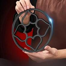 1pc Heart-Shaped Cast Iron Heavy Duty Gas Stove Rack - Kitchen Anti-Slip Shelf, Milk Pot Rack, Tea Pot Rack, Gas Stove Rack With Sturdy Base, Compatible With Gas Stove, Electric Stove And Halogen/Induction Cooktop, Highly Durable, Not For Direct Food Contact