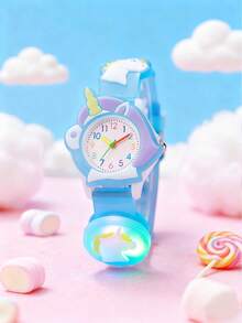 1pc/Set Creative Casual Minimalist Cartoon Cute Sweet Candy Color Unicorn Silicone Watch, Preferred By Teenagers And Students, & Year-End Promotion - Multicolor - View 12