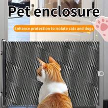 Retractable Dog Gate, Mesh Pet Gate, Safety Cat Gate For Stairs, Extra Wide Safety Gate For Doorway, Hallways, Kitchen(Black, 43.31x30.71inch), Dog Gate With Door, Fence For Dogs For Stairs, Extendable Outdoor Pet Gate, Pet Gate Indoor Retractable, Extra Large Dog Gate, Hallway Dog Gate, Stair Safety Barrier, Extra Wide Dog Gate, Extendable Pet Fence, Black Pet Gate, Retractable Mesh Barrier, Durable Pet Gate, Easy-Retraction Mechanism, Multi-P - 43.3吋*30.7吋 黑色 - 查看 2