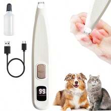 2款LED数码显示宠物电动脚毛修剪器，宽刀片带照明，适用于修剪宠物细毛 - 彩色 - 查看 15