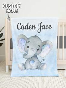 1pc Customized Personalized Blanket, Text Blanket, DIY Blanket, Patterned Blanket, Memorial Blanket. Tapestry, Photo Portrait Blanket Design, Suitable For Girls, Boys, Adults, Valentine's Day, Lightweight, Baby Blanket, Personalized Blanket, Personalized Photo Blanket, Personalized Throw Blanket, Personalized Baby Blanket, Newborn Blanket - Multicolor - View 1