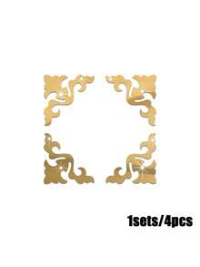 4片装自粘镜面墙贴，PS板边框墙门家具装饰贴纸，家居装饰，墙贴，乙烯基贴纸，家居装饰，春季装饰，家居焕新，节日装饰贴纸礼物生日毕业墙镜，浴室装饰客厅装饰