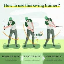 Retractable Swing Training Aid, Portable Swing Trainer Warm Right - Handed Click Stick Grip Trainer With Rhythm Click Sound, Accessories Beginners, Indoor Outdoor Practice - 最初的 - 查看 3