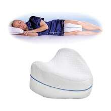 Homix – Almohada Ortopédica para Piernas con Espuma Viscoelástica | Cojín Ergonómico para Dormir de Lado | Alivio Dolor de Cadera, Espalda, Rodillas y Ciática | Almohada Postural Nocturna - Blanco - Ver 4