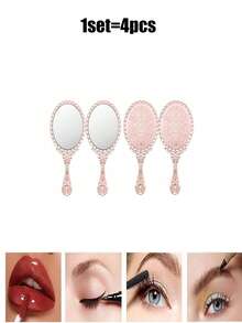 1/2/4/10/16/20 chiếc Gương cầm tay cổ điển, Gương công chúa nhỏ gọn màu vàng lấp lánh, Gương trang điểm di động, Thích hợp cho lớp học, tiệc trẻ em, du lịch và các dịp khác. Quà tặng nhỏ theo chủ đề công chúa, Quà tặng khuyến mãi, Đồ dùng du lịch giá rẻ, Vật dụng cần thiết khi đi du lịch. - Nhiều màu - Xem 16