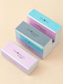 10pcs/Set 4-Sided Nail Files, Sanding Blocks, Manicure Tools, Professional Nail Art Tool Kit, Nail Care Accessories, Nail Texture Tools, Back To School Essential - Multicolor - View 10