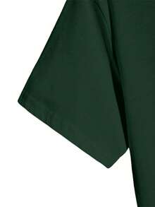 Stardew Unisex Basic T-Shirt 100% Cotton Fabric Streetwear Fashion - 軍綠色 - 查看 4