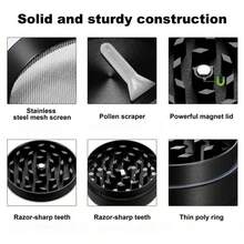 4-Layers Leopard Design Aluminium Alloy Metal Herb Grinder - Metal Grinder With Scraper |  Smoking Accessories Kit, For Friends, Families, And Smokers - 豹 - 查看 5