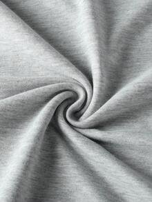 女式宽松休闲高端圆领运动衫，秋冬 - 深花灰 - 查看 7