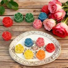 3PCS Flower Molds Silicone, Rose Chocolate Candles Silicone Mold Soap Mold Cake Mold - Multicolor - View 6