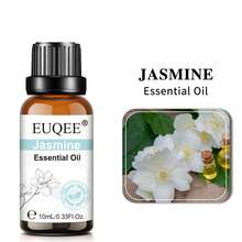 EUQEE 1瓶10毫升精油，适用于香薰机、加湿器、DIY蜡烛、香皂、芳香疗法护肤、改善睡眠、卧室放松、空气清新剂、室内喷雾、汽车香氛，持久留香，母亲节/生日礼物，香草、薰衣草、尤加利、茉莉、檀香、香茅、薄荷、肉桂、橙花、雪松、甜橙、佛手柑、柠檬草、广藿香、玫瑰、柠檬、茶树、迷迭香、乳香、依兰 - 多樣化香型 - 查看 19