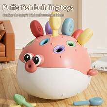 Baby Puffer Fish Sorting Stacking Toy, Color/Number Matching, Sensory Motor Skills, Ideal Holiday/Birthday/Christmas/Back To School Gift - Multicolor - View 6