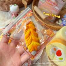 Matcha Lava Chocolate Slow Rebound Squeeze Toy Squishy Realistic Mini Bread Pendant Gift - Multicolor - View 11