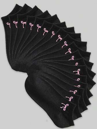 5 Pairs Women's Ankle Socks, Invisible Socks, White Socks, Black Socks, Grey Socks, Cute Socks, Girls Socks, Cartoon Details, Moisture Wicking, Soft And Smooth, Suitable For Holidays, Sports, Casual, Business And Daily Wear, All Season, Random Color Combination