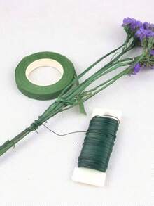 35m Floral Stem Wire, Suitable For Flower Arranging, Valentine's Day, Birthday Gifts, Green Floral Wire - Ideal For Handmade Valentine's Day Crafts, Wreaths, Floral Arrangements, Stem Wire