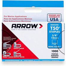 Arrow Fastener 506M1 Heavy Duty T50 Monel Staples For Marine Applications 3 8Inch Leg Length 3 8Inch Crown Size 1000Pack Made In The USA - Stainless - View 2