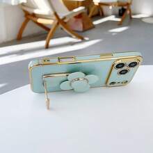 花朵旋转手机壳，兼容 17 Pro Max，电镀奢华防震保护壳，带防尘孔，厚实耐用 - 綠色 - 查看 4