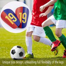 1 Pair Red & Blue No.19 Football Shin Guards, Comfortable Fit, Unique Size Design Suitable For Football Or Other Sports - Multicolor - View 7