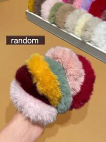 5/10/15/20 Stücke zufällige Damen Haargummis, mehrfarbig, modisch und süß, elastisch und weich, Plüsch Haargummis, Winteraccessoires für Damen, geeignet für den täglichen Gebrauch, Haaraccessoires für Damen, Neujahrgeschenke, Haargummis für Pferdeschwanz