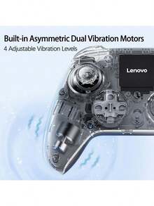 Lenovo Mando multiplataforma X01 con cambio de un solo toque entre Bluetooth, 2.4G y modo con cable. Botones traseros programables y motores de vibración duales asimétricos. Perfecto para Nintendo, PC y dispositivos móviles. - Gris - Ver 4