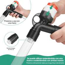 EstiloHerramienta De Limpiador De Acuario, Limpiador De Acuario, Kit De Limpiador De Grava Para Cambios De Agua De Peceras, Sifon Para Acuario Con Raspador De Vidrio, Limpieza De Peceras Y Cambios De AguaVersióN Mejorada - 1 - Ver 4