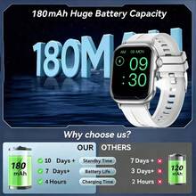 2.01-Inch High-Definition Screen Smart Watch With Flashlight, Heart Rate Monitor, Remote Camera, 180mAh Long-Lasting Battery, Weather Forecast And Notification, Practical Daily And Outdoor Gear, Exquisite Gift For Men And Women - Multicolor - View 6
