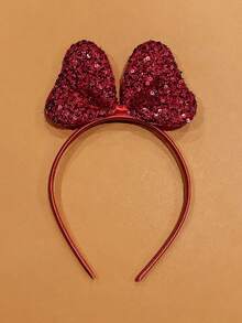 1pc Red Oversized Bow Headband, Cute Hair Accessory For Girls - Red - View 8