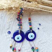 Bohemian Blue Eye Charm - Handcrafted Evil Eye Pendant, Amulet For Protection, Stylish Wall & Car Decor, Elegant Gift With Multiple Designs, Perfect For Bags & Home Decoration