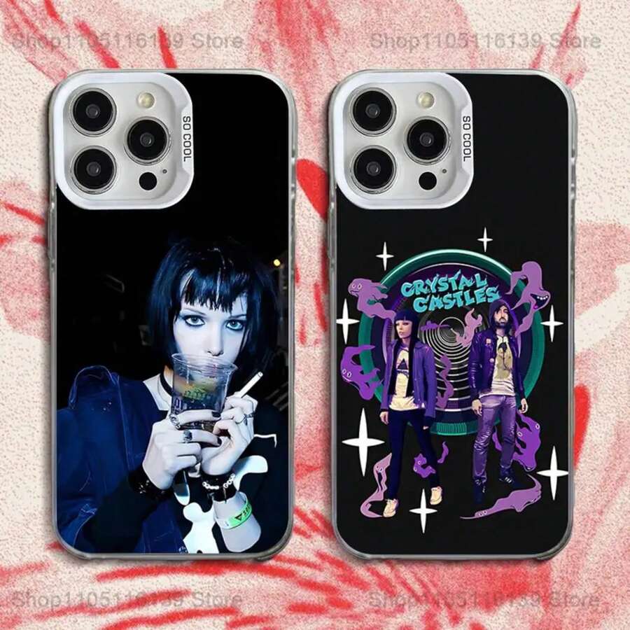 Funda de teléfono Band C-Crystal C-Castles para 17,16,15,14,13,12,11,Pro,Plus, funda mate de caramelo blanco a prueba de golpes - Z2 - Ver 1