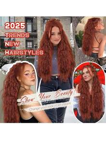 Extensiones de cabello con clip de 28 pulgadas de largo, onduladas y rizadas, de fibra sintética resistente al calor multicapa, peluca de fibra rizada y resistente al calor, unisex, fácil de usar, extensiones largas negras y marrones, adecuadas para fiestas y peinados diarios, adecuadas para todos los tonos de piel, estilo básico, fibra resistente a altas temperaturas, apariencia natural