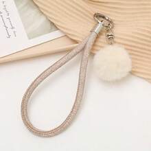 1pc Otter Fur Plush Pendant, Versatile Bag/Phone/Key Chain Accessory - Khaki - View 13