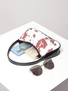 1 Stück Tierprint Umhängetasche, Plüsch Geldbörse, Damen Arbeitstasche, Damen Geschenk, Kirsche Schlüsselanhänger, Taschenzubehör, Herbst/Winter (zufälliges Muster) - Verschiedenfarbig - Übersicht 6