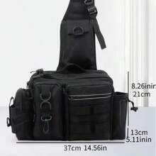 1pc Large Outdoor Fishing Tackle Box, Hunting Storage Bag, Multi-Layer Storage, Suitable For Fishing, Hunting Storage, Durable And Wear-Resistant, Can Store Fishing Rods